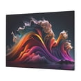 thumbnail image 1 of Gukieu Colorful Abstract Wave Motion Print Horizontal Canvas Decorative Painting 12x16 Inch Shrinkage Resistant Frame Hanging Home Wall Art Decor, 1 of 6