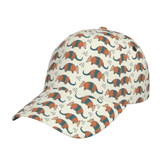 Gukieu Colorful Armadillos Prin Baseball Cap, Adjustable Sweat-wicking Daily,Travel, Sports Cap, Unisex