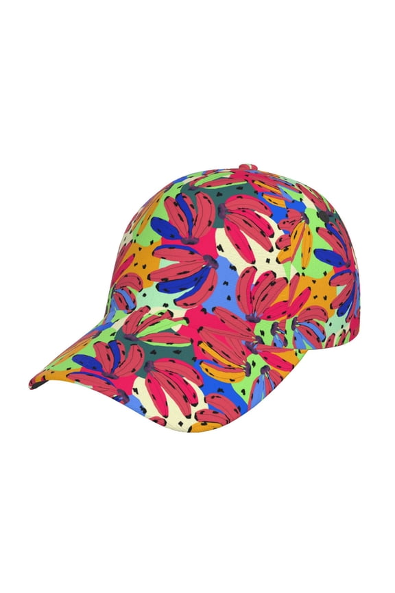 Colorful Bananas Prin Baseball Cap, Adjustable Sweat-wicking Daily,Travel, Sports Cap, Unisex