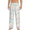 thumbnail image 1 of Gukieu Colorful Butterfly Print Men's Home Trousers, Elastic Drawstring Home Pajamas Clothing Suitable for Adult Men-3X-Large, 1 of 6