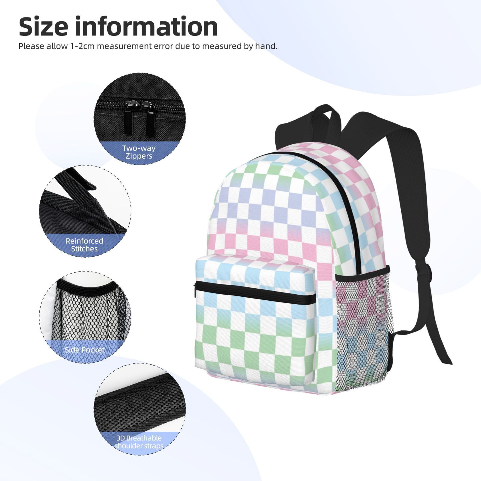 Waterproof,Lightweight Checkered Pattern Functional Backpack With Bag Charm Small Check Backpack in Sand - Men | Burberry® Official main image 2