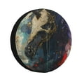 thumbnail image 1 of Gukieu Colorful Ink Cute Horse Print Car Tire Cover, Adjustable Waterproof and Dustproof Tire Protection Cover, Suitable for SUV, Truck, Van-16 inch, 1 of 6