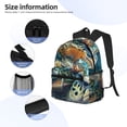 thumbnail image 1 of Gukieu Colorful Plant Turtle Print Backpack, Waterproof Backpack with Adjustable Shoulder Straps, Suitable for Campus, Business, Travel, Unisex, 1 of 6