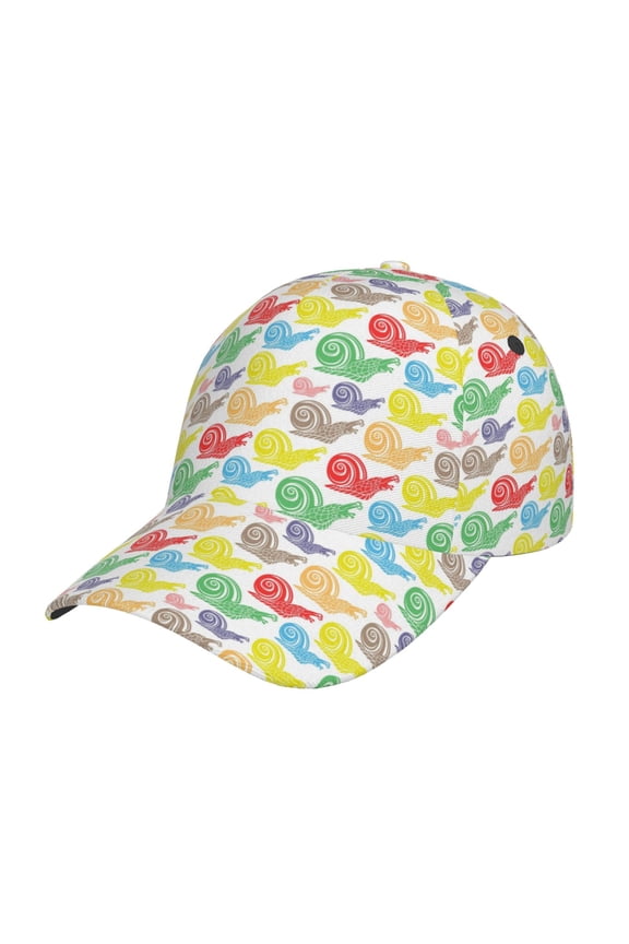 Colorful Snails Prin Baseball Cap, Adjustable Sweat-wicking Daily,Travel, Sports Cap, Unisex