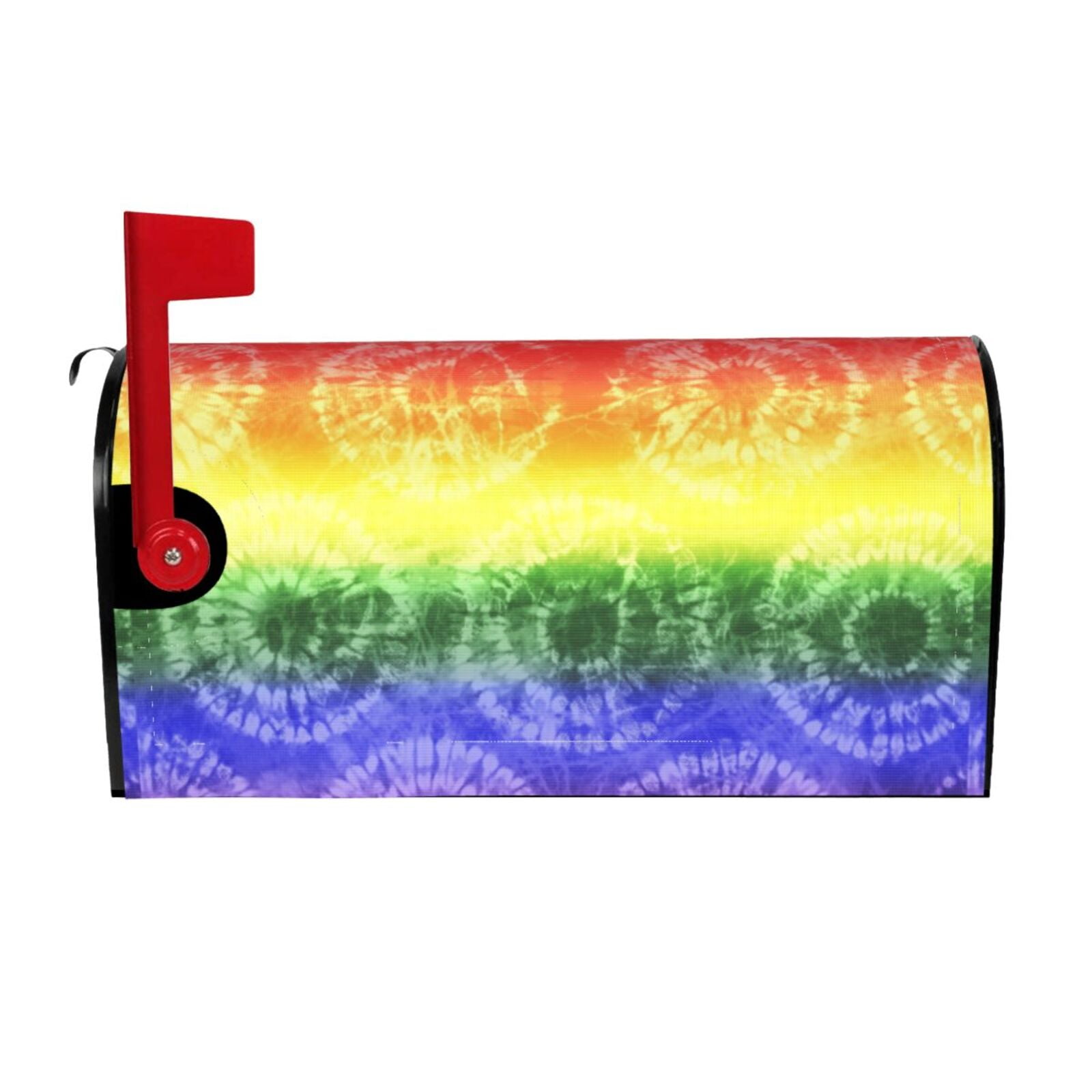 Gukieu Colorful Tie Dye Print Magnetic Mailbox Cover, Sun-proof and Waterproof Home Yard Mailbox Cover-25.5x21 in