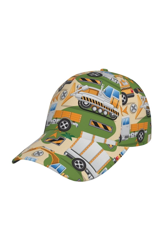 Construction Machinery1 Prin Baseball Cap, Adjustable Sweat-wicking Daily,Travel, Sports Cap, Unisex