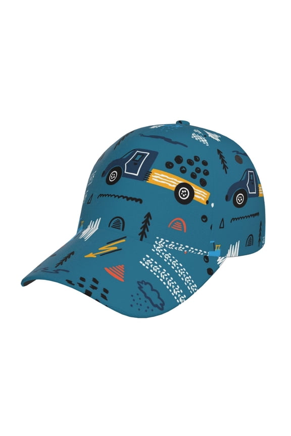 Construction Trucks Prin Baseball Cap, Adjustable Sweat-wicking Daily,Travel, Sports Cap, Unisex