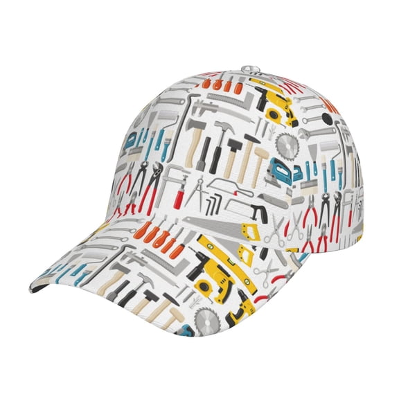 Gukieu Construction tools Prin Baseball Cap, Adjustable Sweat-wicking Daily,Travel, Sports Cap, Unisex