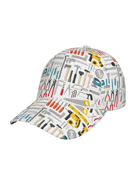Construction tools Prin Baseball Cap, Adjustable Sweat-wicking Daily,Travel, Sports Cap, Unisex