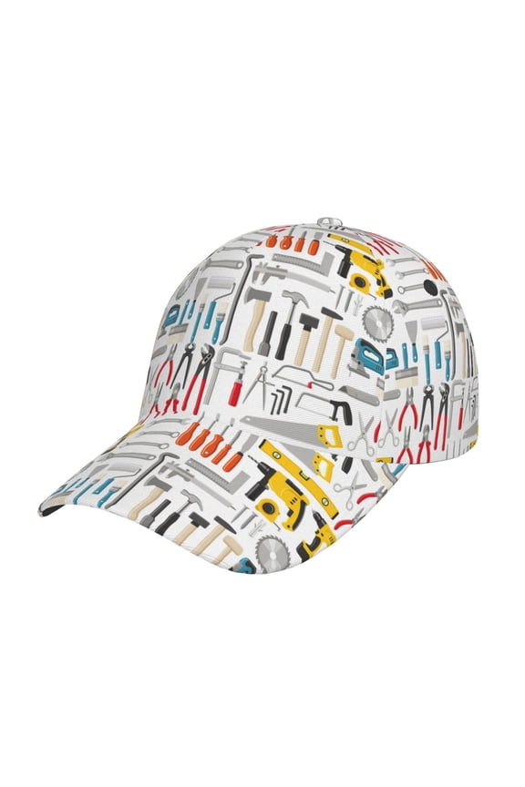 Construction tools Prin Baseball Cap, Adjustable Sweat-wicking Daily,Travel, Sports Cap, Unisex