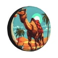 thumbnail image 1 of Gukieu Cool Camel Oasis Vibes Print Car Tire Cover, Adjustable Waterproof and Dustproof Tire Protection Cover, Suitable for SUV, Truck, Van-17 inch, 1 of 6