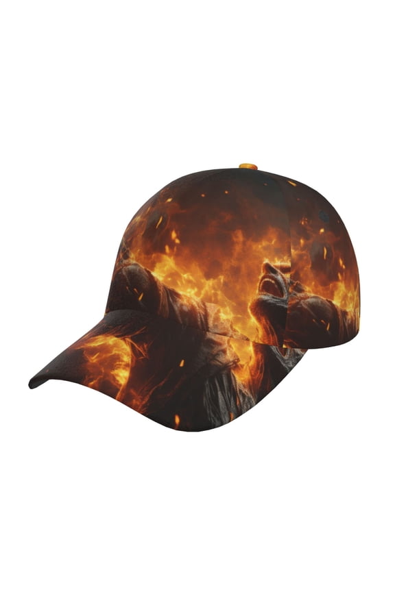 Cool Fire Man Prin Baseball Cap, Adjustable Sweat-wicking Daily,Travel, Sports Cap, Unisex