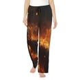 thumbnail image 1 of Gukieu Cool Fire Man Print Women's Home Trousers, with Pockets and Drawstring Pajamas, Home Pajamas, Sleepwear-X-Large, 1 of 6