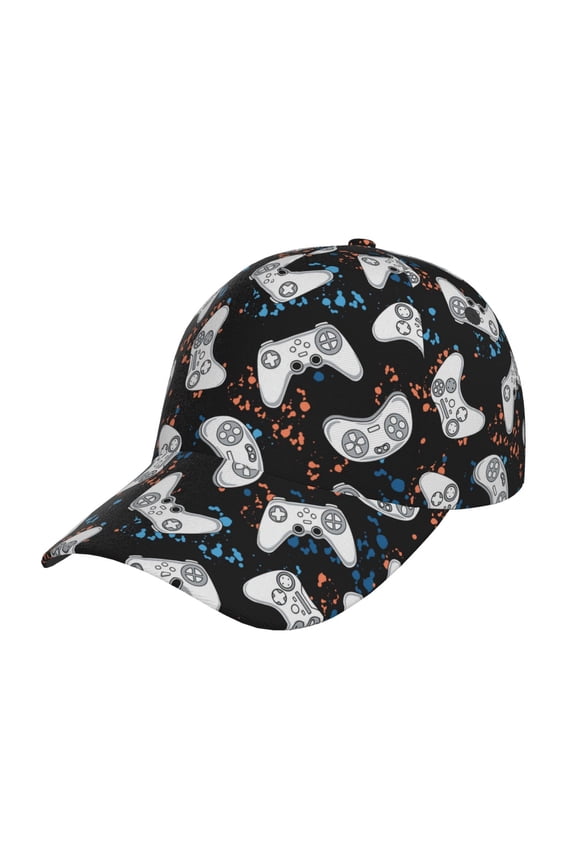 Cool Gamepad Prin Baseball Cap, Adjustable Sweat-wicking Daily,Travel, Sports Cap, Unisex