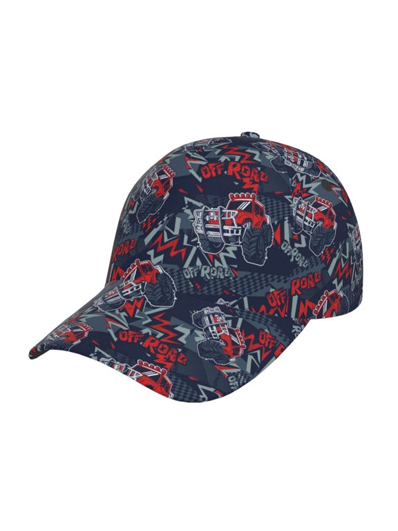 Cool Red Off-Road Vehicle Prin Baseball Cap, Adjustable Sweat-wicking Daily,Travel, Sports Cap, Unisex