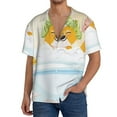 thumbnail image 1 of Gukieu Corgi In The Shower Cap Bathing Print Men's Short-sleeved Shirts, Button-down Pocket Shirts, T-shirts, Beach Vacation Travel Summer Clothing-4X-Large, 1 of 5