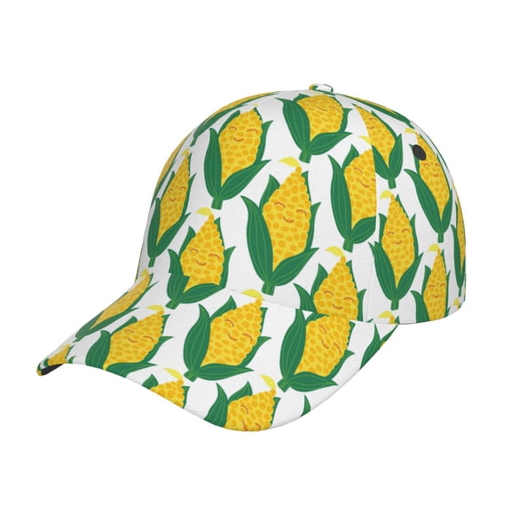 Gukieu Corn Cob Prin Baseball Cap, Adjustable Sweat-wicking Daily,Travel, Sports Cap, Unisex