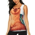 thumbnail image 1 of Gukieu Cozy Knitting Llama Print Women's Quick-drying Fitness Vest, Round Neck Sleeveless Fitness T-shirt, Suitable for Yoga, Sports-XX-Large, 1 of 7