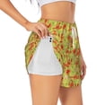 thumbnail image 1 of Gukieu Crab Lobster Print Women's Sports Shorts with Drawstring Elastic Waistband for Running, Yoga, Fitness-X-Large, 1 of 7