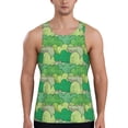 thumbnail image 1 of Gukieu Crocodile And Bush Print Men's Quick Dry Fitness Vest, Round Neck Sleeveless Fitness Bodybuilding Top-X-Large, 1 of 1