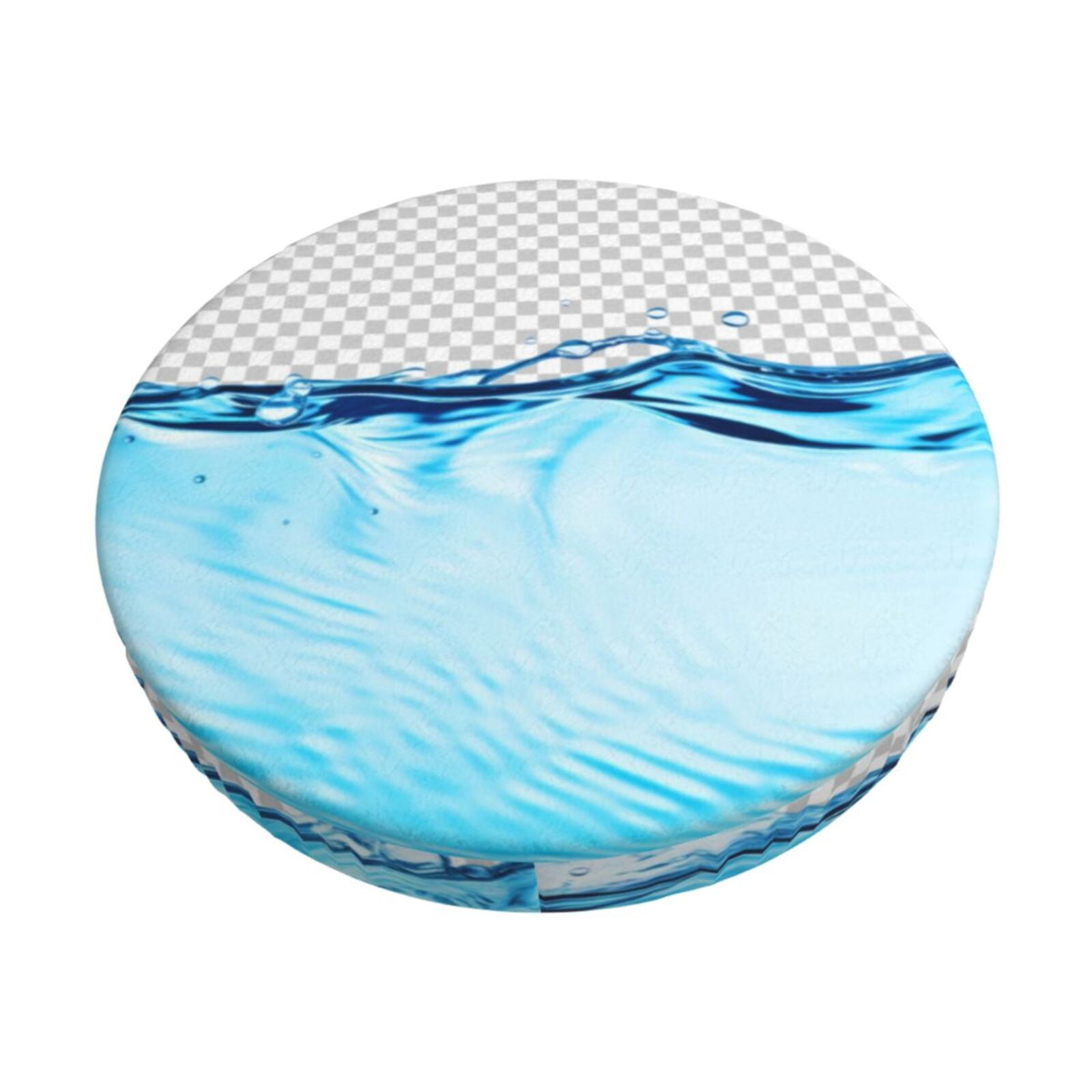 Gukieu Crystal Clear Water Splash Print Round Chair Cover, Dust-proof ...