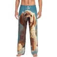 thumbnail image 1 of Gukieu Cute Angel Winged Dog Print Men's Home Trousers, Elastic Drawstring Home Pajamas Clothing Suitable for Adult Men-3X-Large, 1 of 6