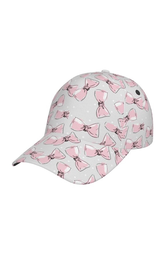 Cute Bow Tie Prin Baseball Cap, Adjustable Sweat-wicking Daily,Travel, Sports Cap, Unisex