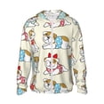 thumbnail image 1 of Gukieu Cute Bull Dog Print Sun Protection Hoodies for Men and Women, Zippered Long-sleeved Quick-drying UV Protection Shirts, Suitable for Sports, Swimming, Fishing-Medium, 1 of 7