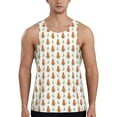 thumbnail image 1 of Gukieu Cute Carrot Print Print Men's Quick Dry Fitness Vest, Round Neck Sleeveless Fitness Bodybuilding Top-XX-Large, 1 of 7