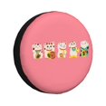 thumbnail image 1 of Gukieu Cute Cat Print Car Tire Cover, Adjustable Waterproof and Dustproof Tire Protection Cover, Suitable for SUV, Truck, Van-15 inch, 1 of 6