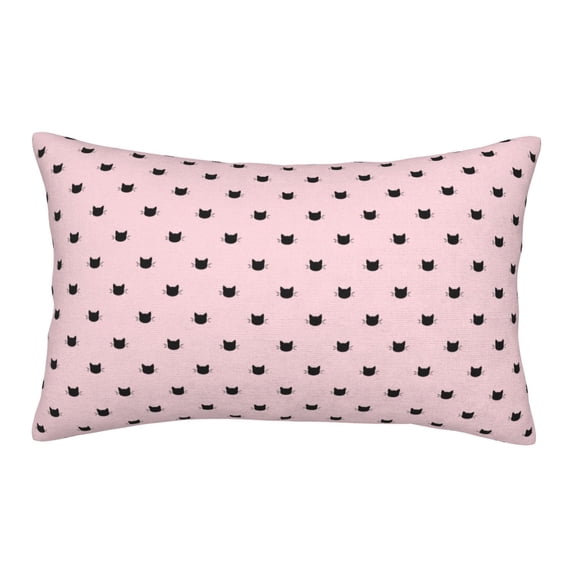 Gukieu Cute Cat Print Plush Pillow Cover, Hidden Zipper Pillow Protector without Pillow Core, Suitable for Bedroom, Office, Car Decoration-20"x30"
