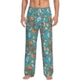thumbnail image 1 of Gukieu Cute Conch Print Men's Home Trousers, Elastic Drawstring Home Pajamas Clothing Suitable for Adult Men-Large, 1 of 6