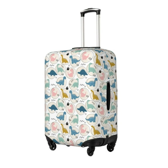 Gukieu Cute Dinosaurs Print Suitcase Protective Cover, Elastic Zipper Buckle Suitcase Protective Cover, Suitable for Travel, Business Trip-X-Large