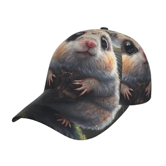 Gukieu Cute Fat Ball Branch Prin Baseball Cap, Adjustable Sweat-wicking Daily,Travel, Sports Cap, Unisex