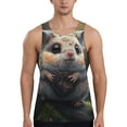 thumbnail image 1 of Gukieu Cute Fat Ball Branch Print Men's Quick Dry Fitness Vest, Round Neck Sleeveless Fitness Bodybuilding Top-3X-Large, 1 of 7