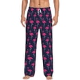 thumbnail image 1 of Gukieu Cute Flamingo Print Men's Home Trousers, Elastic Drawstring Home Pajamas Clothing Suitable for Adult Men-X-Large, 1 of 6