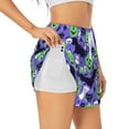 thumbnail image 1 of Gukieu Cute Halloween Print Women's Sports Shorts with Drawstring Elastic Waistband for Running, Yoga, Fitness-Medium, 1 of 7