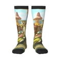 thumbnail image 1 of Gukieu Cute Mushroom Town A Print Contrast Color Stockings, Elastic Sports Socks Warm Socks Clothing Accessories, Adult Unisex, 1 of 6