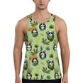 thumbnail image 1 of Gukieu Cute Panda Bear In Greenery Forest Print Men's Quick Dry Fitness Vest, Round Neck Sleeveless Fitness Bodybuilding Top-XX-Large, 1 of 7