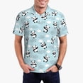 thumbnail image 1 of Gukieu Cute Panda Bear Print Men's Quick-drying POLO Shirt, Button-down Summer T-shirt, Suitable for Work and Outdoor Activities-4X-Large, 1 of 6