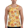 thumbnail image 1 of Gukieu Cute Pizza In Various Print Men's Quick Dry Fitness Vest, Round Neck Sleeveless Fitness Bodybuilding Top-X-Large, 1 of 7