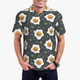 thumbnail image 1 of Gukieu Cute Poached Eggs Print Men's Quick-drying POLO Shirt, Button-down Summer T-shirt, Suitable for Work and Outdoor Activities-X-Large, 1 of 6