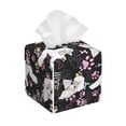 thumbnail image 1 of Gukieu Cute Poodle Dog Print Leather Tissue Box, PVC Waterproof Velcro Opening and Closing Square Tissue Box Holder, Suitable for Home and Office Decoration, 1 of 7