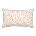 thumbnail image 1 of Gukieu Cute Rabbit Print Plush Pillow Cover, Hidden Zipper Pillow Protector without Pillow Core, Suitable for Bedroom, Office, Car Decoration-20"x30", 1 of 6