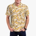 thumbnail image 1 of Gukieu Cute Shiba Print Men's Quick-drying POLO Shirt, Button-down Summer T-shirt, Suitable for Work and Outdoor Activities-Medium, 1 of 6