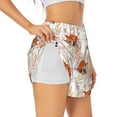 thumbnail image 1 of Gukieu Cute Sleepy Fox Print Women's Sports Shorts with Drawstring Elastic Waistband for Running, Yoga, Fitness-XX-Large, 1 of 7
