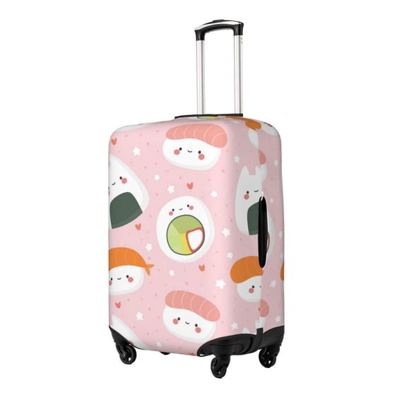 Gukieu Cute Sushi Print Suitcase Protective Cover, Elastic Zipper Buckle Suitcase Protective Cover, Suitable for Travel, Business Trip-Small