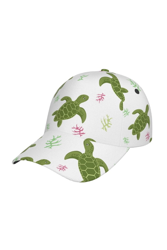 Cute Turtle Prin Baseball Cap, Adjustable Sweat-wicking Daily,Travel, Sports Cap, Unisex