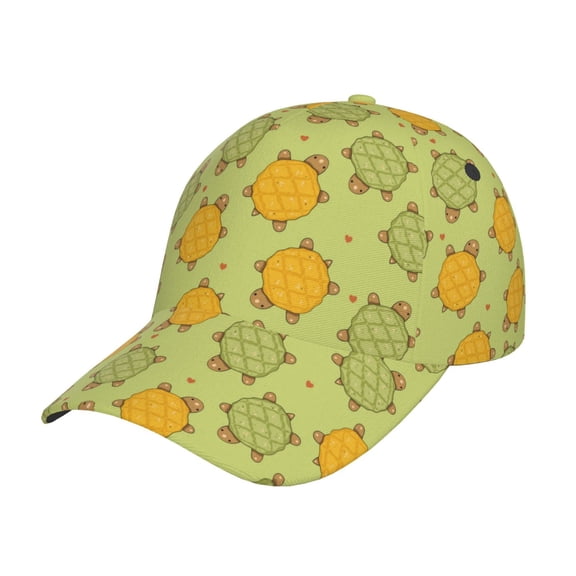 Gukieu Cute Turtle Prin Baseball Cap, Adjustable Sweat-wicking Daily,Travel, Sports Cap, Unisex