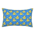 thumbnail image 1 of Gukieu Cute Yellow Rubber Ducks Print Plush Pillow Cover, Hidden Zipper Pillow Protector without Pillow Core, Suitable for Bedroom, Office, Car Decoration-16"x24", 1 of 6